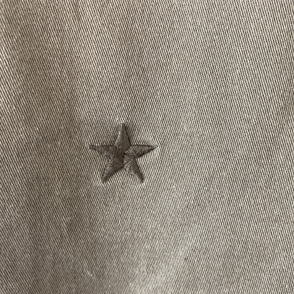 Fun Khaki Green Pants with Embroidered Stars!!! - Picture 3 of 12